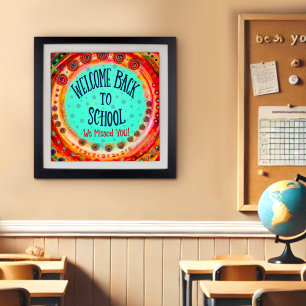 Welcome Back to School Fun Colourful Inspirivity  Poster