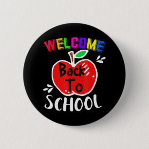 Welcome Back To School Fun Teachers Students Gift 6 Cm Round Badge