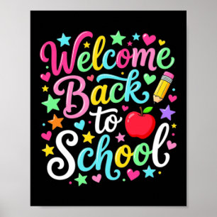 Welcome Back To School Funny Boys Girls Kids Poster