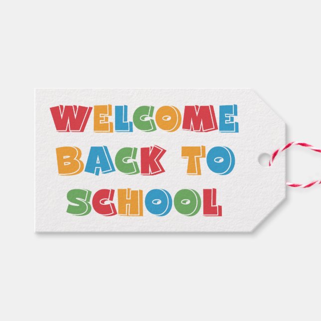 Welcome Back to school Gift Tags (Front (Horizontal))