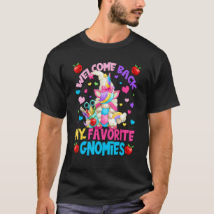 Welcome Back To School Gnome For Magical Unicorn T T-Shirt