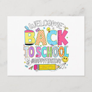 Welcome Back to School Happy First Day of School T Enclosure Card