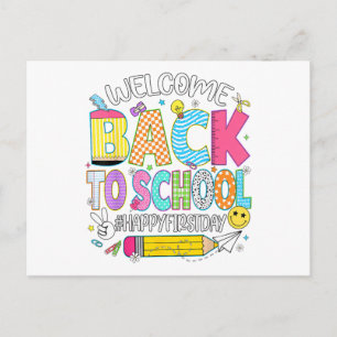 Welcome Back to School Happy First Day of School T Holiday Postcard