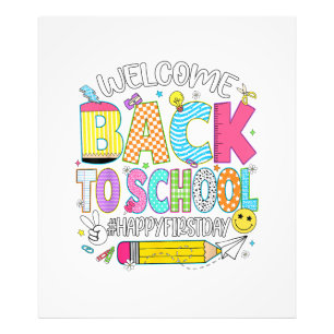 Welcome Back to School Happy First Day of School T Photo Print
