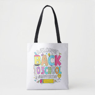 Welcome Back to School Happy First Day of School T Tote Bag