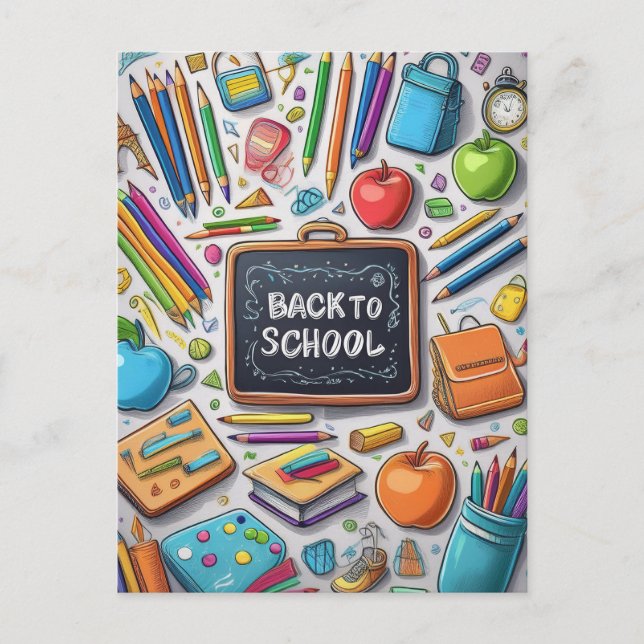  Welcome back to school! Holiday Postcard (Front)