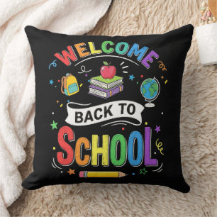 Welcome Back to School Kids Teacher First Day Cushion