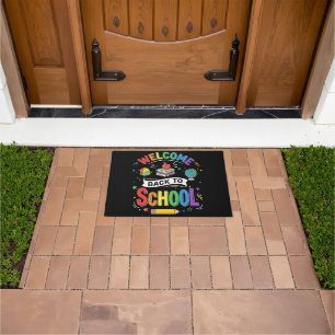 Welcome Back to School Kids Teacher First Day Doormat