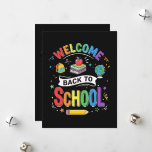 Welcome Back to School Kids Teacher First Day Holiday Card