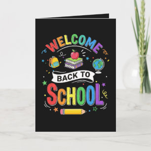 Welcome Back to School Kids Teacher First Day Holiday Card