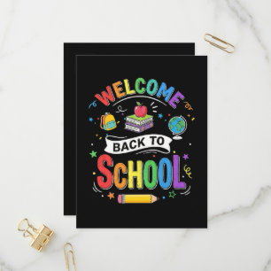 Welcome Back to School Kids Teacher First Day Invitation Postcard