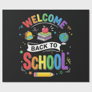 Welcome Back to School Kids Teacher First Day Wrapping Paper