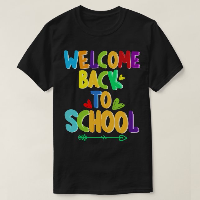 Welcome Back To School Kindergarten PreK Preeschoo T-Shirt (Design Front)