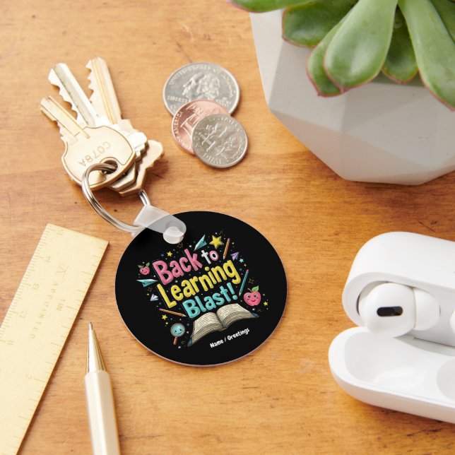 Welcome Back to School Learning Blast Kids Teacher Key Ring (Desk)