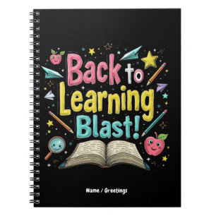 Welcome Back to School Learning Blast Kids Teacher Notebook