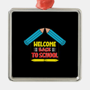Welcome Back To School Metal Tree Decoration