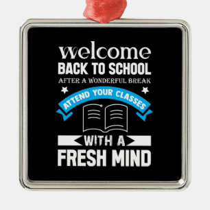 Welcome Back To School Metal Tree Decoration