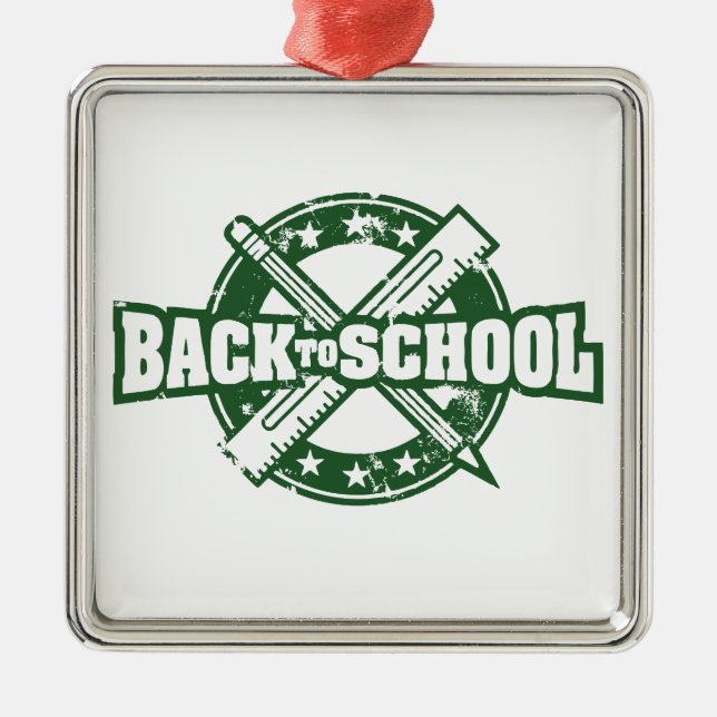 Welcome Back To School Metal Tree Decoration (Front)