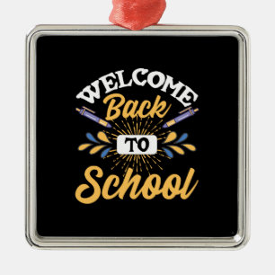 Welcome Back To School Metal Tree Decoration