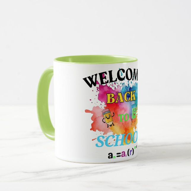 Welcome Back to School Mug – Cute Teacher Gift & F (Front Left)