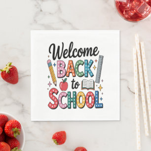 Welcome Back To School Napkin