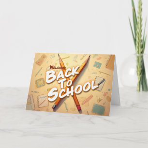 Welcome Back to School – Pencil Art Design Card