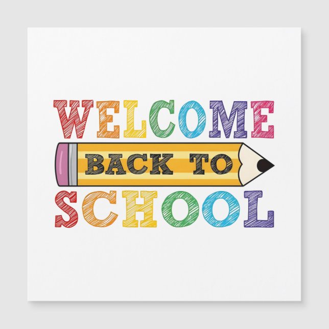 Welcome Back to School – Pencil Illustration (Front)
