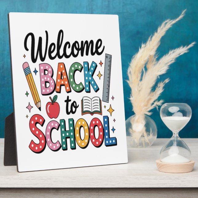 Welcome Back To School Plaque (Side)