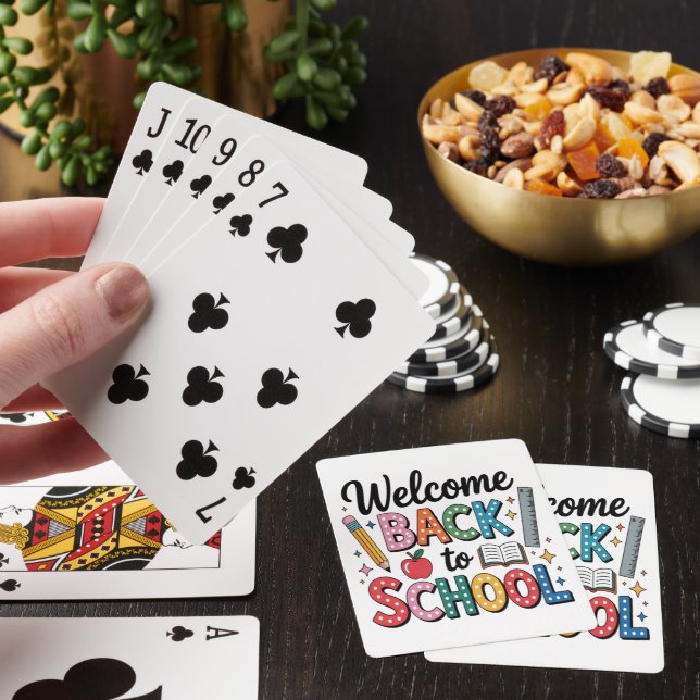 Welcome Back To School Playing Cards (In Situ)