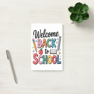 Welcome Back To School Post-it Notes