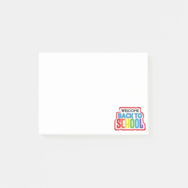 Welcome Back to School  Post-it Notes (Front)