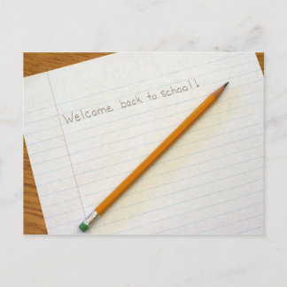 Welcome back to school! postcard