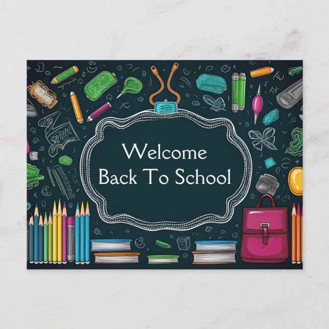Welcome Back To School Postcard (Front)