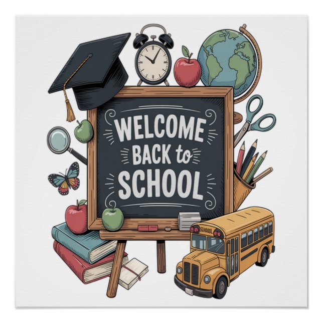 Welcome Back To School Poster (Front)