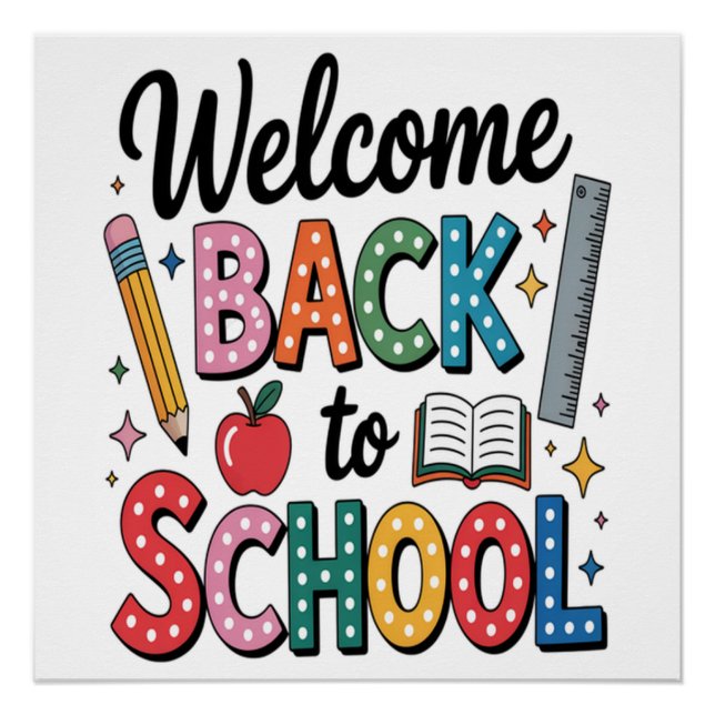 Welcome Back To School Poster (Front)