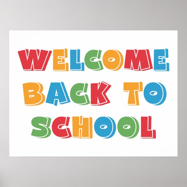 Welcome Back to School Poster (Front)