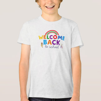 Welcome Back to School Rainbow Design  Tri-Blend Shirt