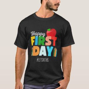 Welcome Back To School Rainbow   Happy First Day S T-Shirt