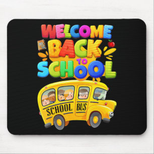 Welcome Back To School School Bus Driver Mens Boy Mouse Mat