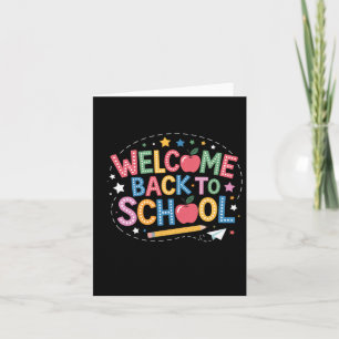 Welcome Back To School Shirt Cute Colourful Graphi Card