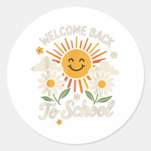 Welcome Back To School Shirts First day of school Classic Round Sticker