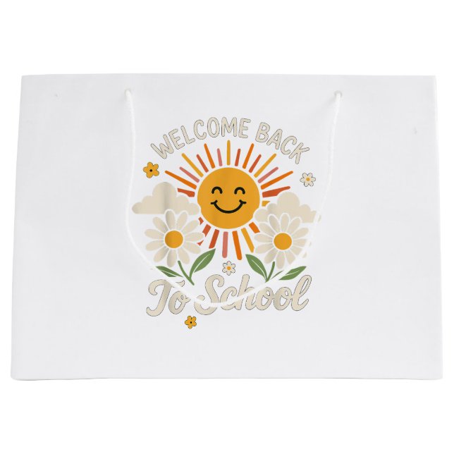 Welcome Back To School Shirts First day of school  Large Gift Bag (Front)