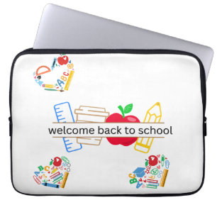 Welcome Back to School Supplies and Apple Illustra Laptop Sleeve