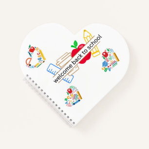 Welcome Back to School Supplies and Apple Illustra Notebook