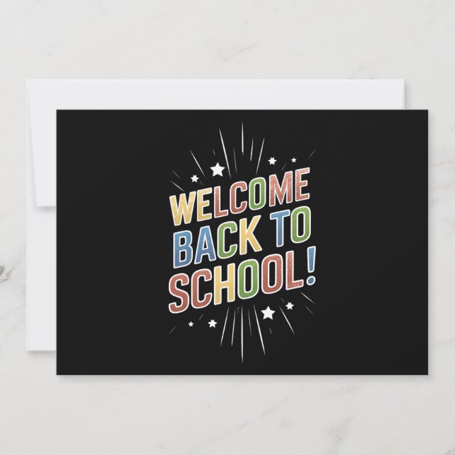 Welcome Back To School Teacher First Day of School Invitation (Front)