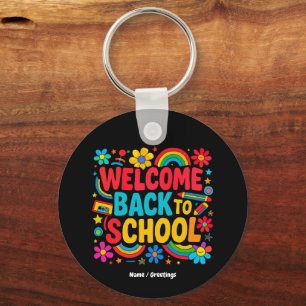 Welcome Back to School Teacher Kids Appreciation Key Ring