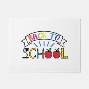 Welcome Back to School Teacher Life Doormat