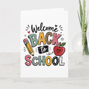 Welcome Back to School Teacher Student First Day Holiday Card