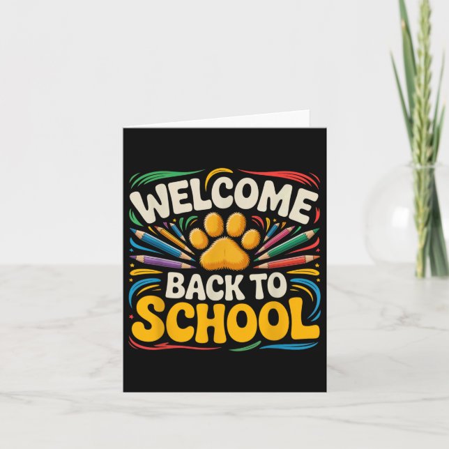 Welcome Back To School Teacher Student Funny Schoo Card (Front)