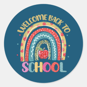 Welcome Back To School Teacher Student Life Boho Classic Round Sticker